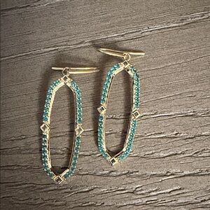 Kendra Scott emerald green earrings